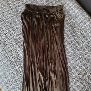 Current Air Midi Skirt Olive pleated